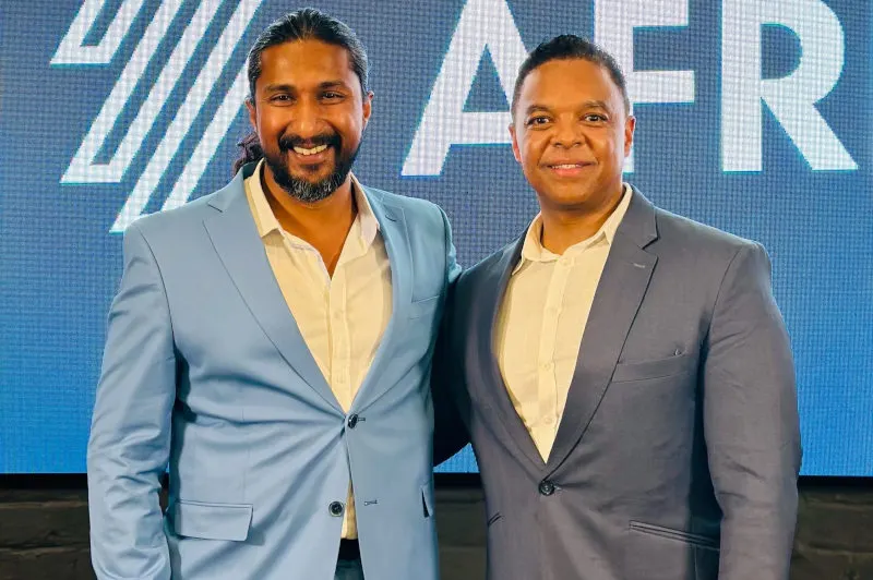Two members of the Launch Africa team at an African tech event